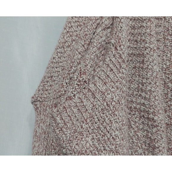 American Rag Womens S/M Cropped Cardigan Crochet Style Long Ribbed Sleeves Mauve - Picture 4 of 7